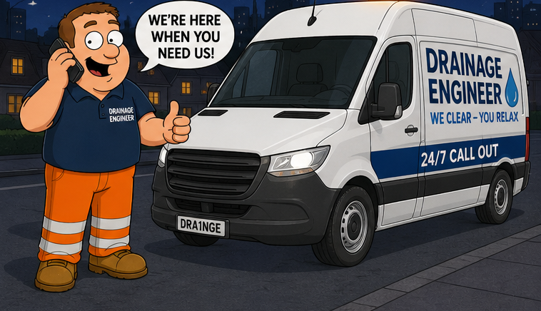 Illustration of an urgent drainage call-out